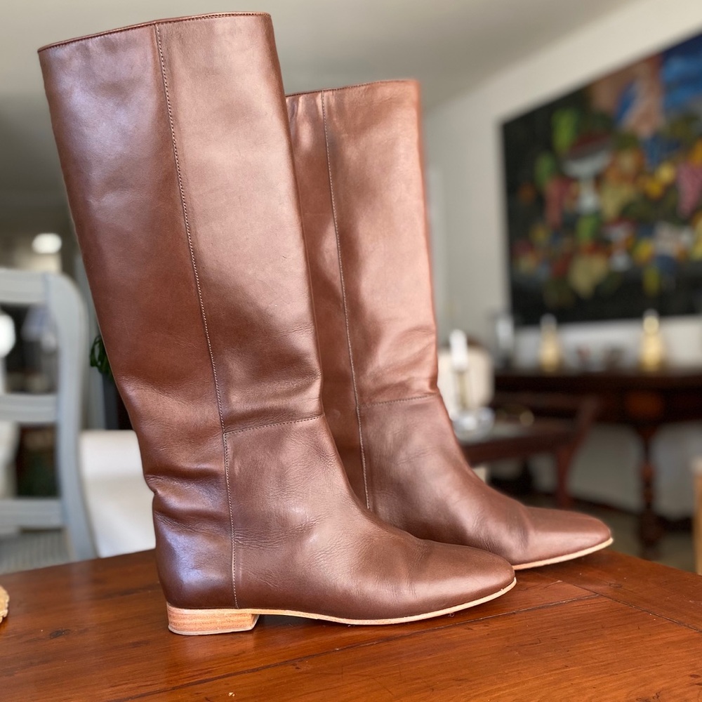 Loeffler Randall chestnut knee high boot